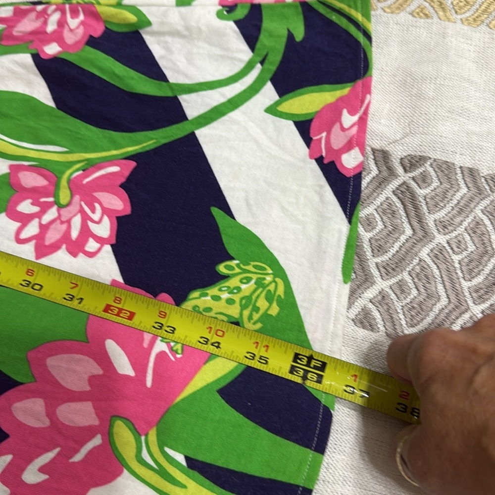 (T6) Lilly Pulitzer Dress,size M Multicolor floral elastic waist with. - Picture 6 of 9
